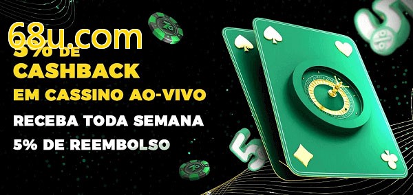 Promoções do cassino ao Vivo 68u.com